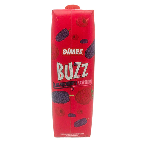 DIMES BUZZ NECTAR | 34 fl oz (1000ml) x 12pcs | BLACK MULBERRY & RASPBERRY