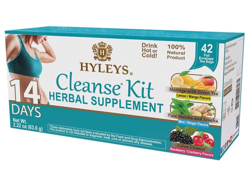 HYLEYS 14 DAYS CLEANSE KIT | 42 TEA BAGS | 2.22oz X 42 | 12/CS