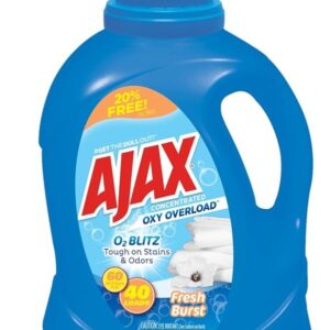 AJAX LIQUID LAUNDRY DETERGENT | 60 OZ x 6 | OXY OVERLOAD