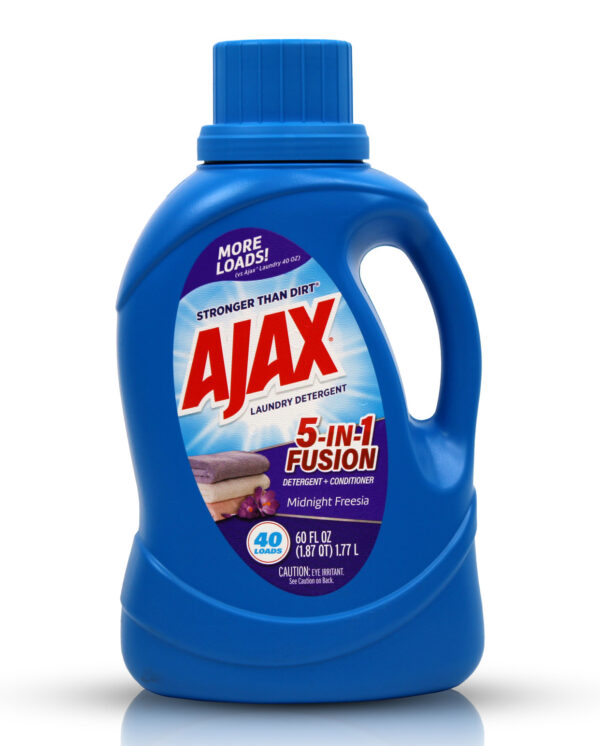 AJAX LIQUID LAUNDRY DETERGENT | 60 OZ x 6 | 5 IN 1 FUSION