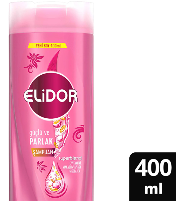 ELIDOR SHAMPOO 400ML (13.5oz - Strong & Shiny) x 18pcs