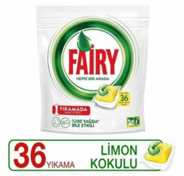 FAIRY ALL-IN-1DISHWASHER TABLETS - 36 CAPSULES x 5pcs