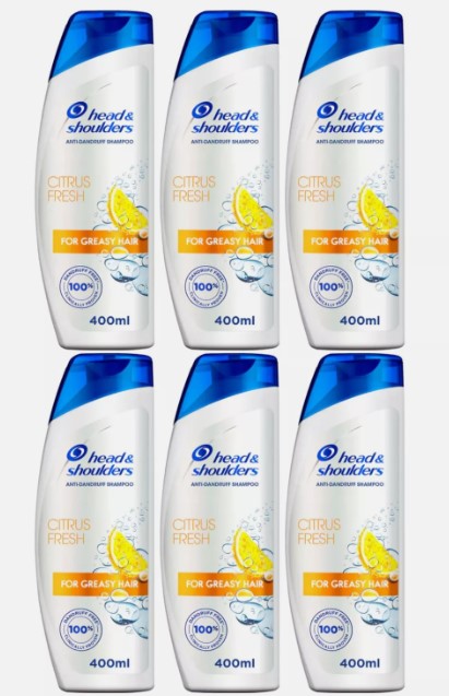 H&S CITRUS FRESH SHMP & COND 2 IN 1 400ML X 6