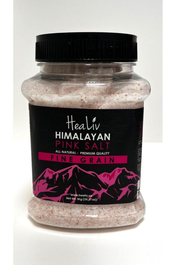 Himalayan Pink Salt Fine Grain Plastic Jar 1Kg X 8pcs