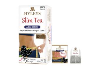 K - HYLEYS SLIM TEA ACAI BERRY 1.32oz X 25pc X 12pcs