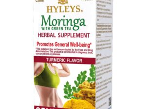 HYLEYS WELLNESS TEA MORINGA OLEIFERA & TURMERIC 1.32oz X 25pc X 12/CS