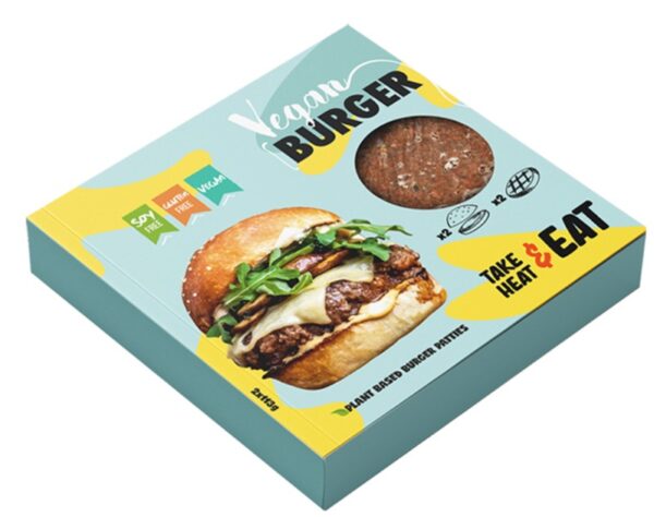 Take Heat & Eat IQF Vegan Burger Set (Burger 2x113g) (Burger Bun 2x80g) 6xSet of 2( Retail Size)