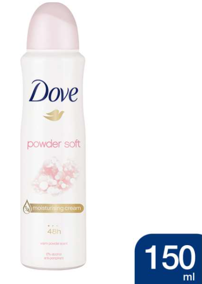 Dove Body Spray Powder Soft (12*150ml)