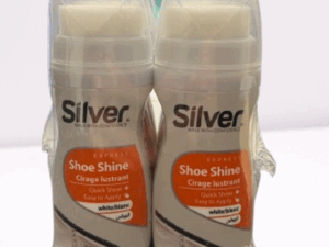 SILVER LIQUID SHOE POLISH | 75ml (2.53 oz) x 12 | WHITE