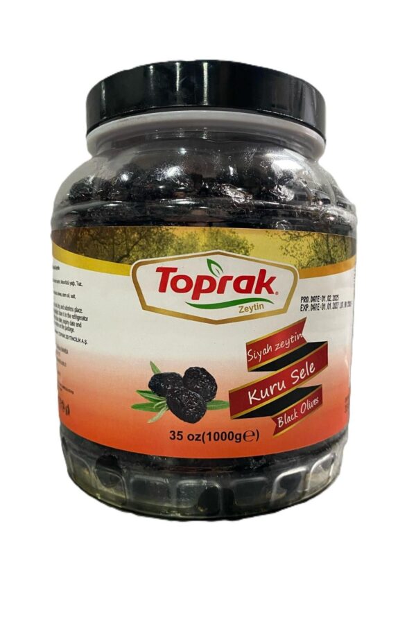Toprak_Yagli Sele Siyah Zeytin_Glass Pet_201/230_35.3 OZ (1KG) x 9pcs
