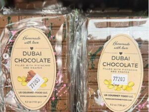 DUBAI CHOCOLATE 2.50 oz (70 GR) X 20pcs