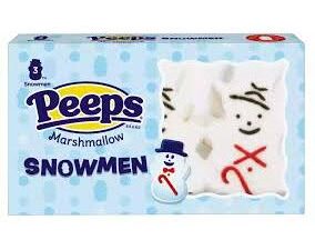 SNOWMEN PEEPS MARSHMALLOW 10 pcs x 3 ct