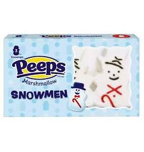 SNOWMEN PEEPS MARSHMALLOW 10 pcs x 3 ct