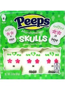 SKULLS PEEPS MARSHMALLOW 30 PCS x 3 ct