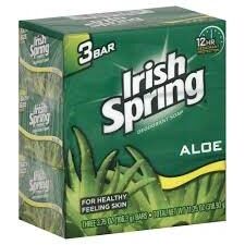 IRISH SPRING BAR SOAP ALOE VERA 3.75oz/3/18