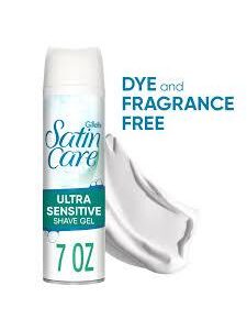 Gillette Shaving Gel, Satin Care, 7oz (12/CS ) | Sensitive Ultra
