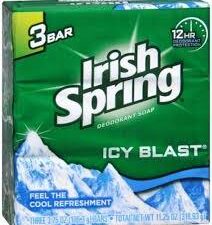 IRISH SPRING BAR SOAP ICY BLAST 3.75oz/3/18