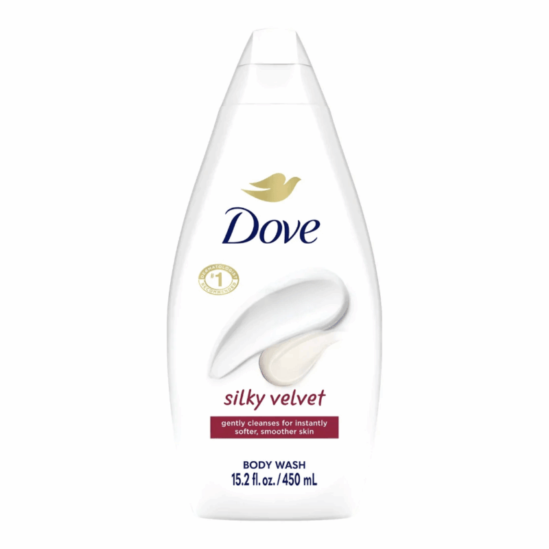 DOVE BODY WASH 15.2OZ (450 ML) SILKY VELVET X 12PCS
