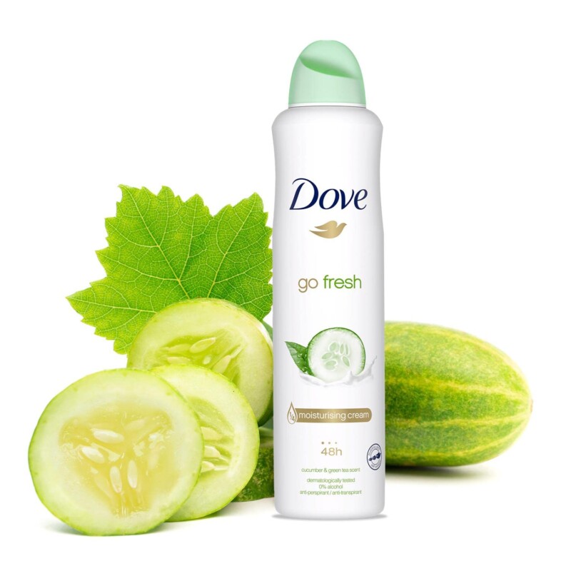 Dove Body Spray Go Fresh Cucumber (12*150ml)