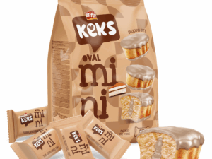 BIFA KEKS OVAL MINI TIRAMISU FLAVOURED COATED TIRAMISU FLAVOURED SAUCED FILLED 180GR x 16pcs