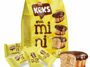 BIFA KEKS OVAL MINI CACAO COATED BANANA SAUCED FILLED CAKE 180GR x 16pcs