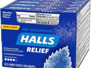 HALLS COUGH DROPS 9pcs X 20 || MENTHO-LYPTUS