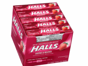 HALLS COUGH DROPS 9PCS x 20 || STRAWBERRY