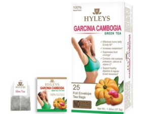 HYLEYS GARCINIA CAMBOGIA GREEN TEA 1.32oz X 25pc X 12pcs