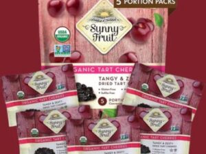 Sunny Fruit Organic Tart Cherries 5 Pack 18PCS x (0.7 oz  x 5)