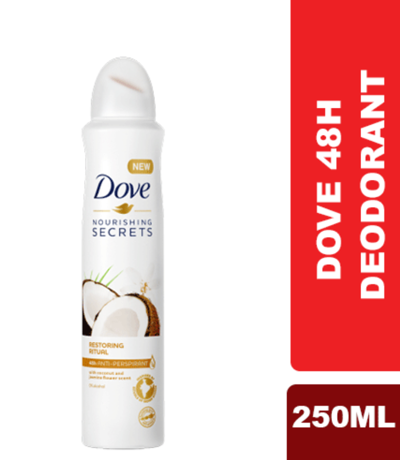 Dove Body Spray Restoring Ritual (Coconut / Jasmine) 250ml x 12pcs