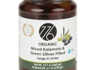 776 Deluxe Greek Olives Pitted Greek Organic Mix Jar 12oz x 6 pcs