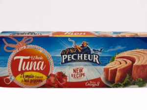 Tuna Fillet P'tit Pecheur In Tomato Sauce & Hot Peppers 3 x 2.82 oz ( 80 g) x 16 pcs