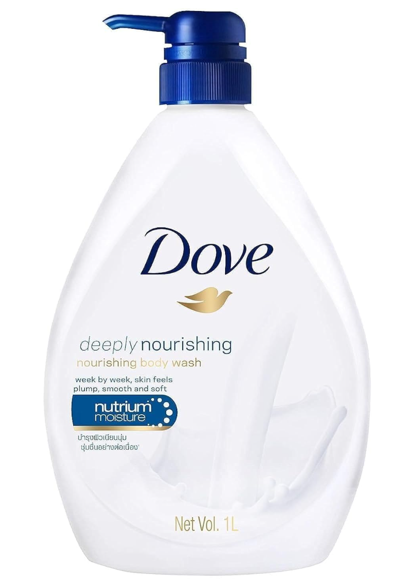 Dove Body Wash Deeply Nourishing W/Pump 33.8 fl oz (1000 ml) x 12 pcs