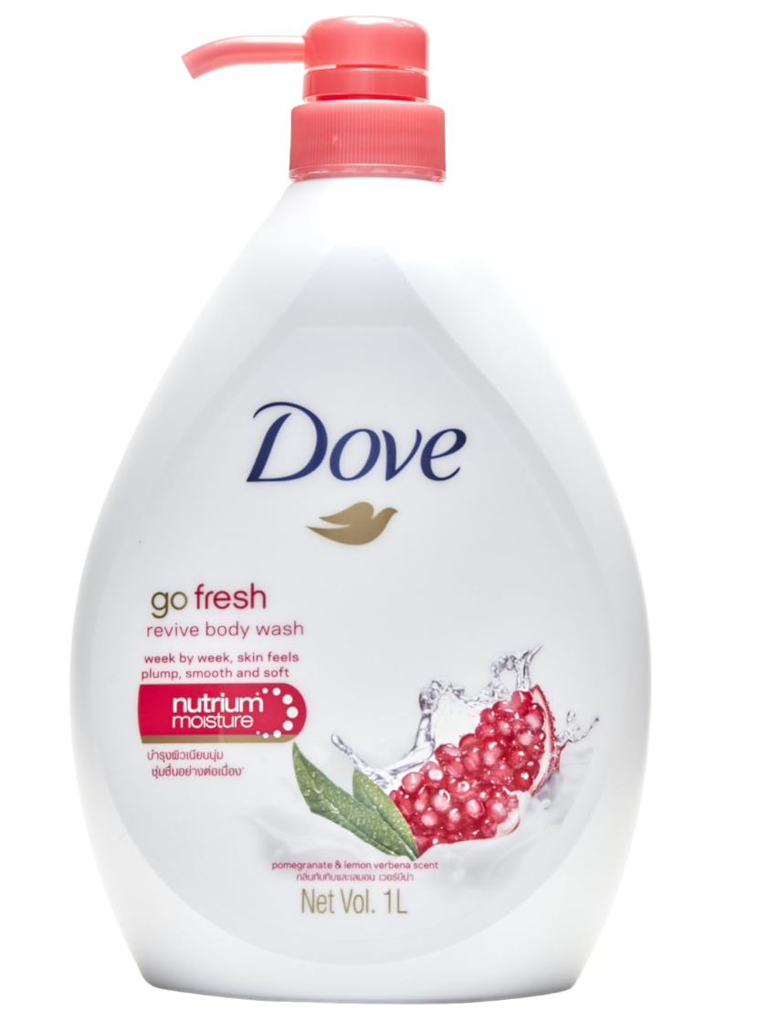 Dove Body Wash  Go Fresh Revive with Pump 33.8 fl oz (1000 ml) x 12 pcs