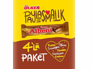 Ulker Albeni Chocolate Covered Bar Multipack 4ct x 1.41 oz ( 40g) x 12 pcs
