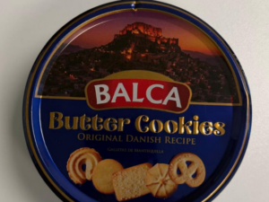 Balca Danish Butter Cookies 4 oz (114 g) Blue Small Tin x 24 pcs